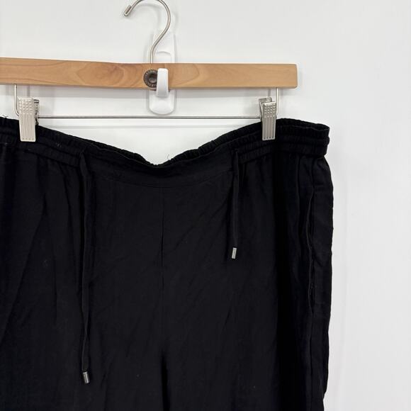 Eileen Fisher Silk Pants Large P Elastic Waist Luxury Capsule Office Minimalist - Picture 2 of 9